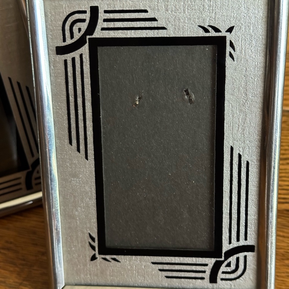 Pair Vintage 1930s Art Deco Silver  Picture Frames 4x6 - Picture 2 of 9